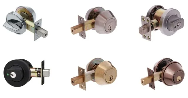 Various types of deadbolts